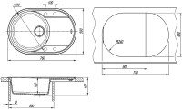 Комплект Мойка Lemark Lacha 760 9910055 антрацит + Смеситель Comfort LM3073PAN антрацит