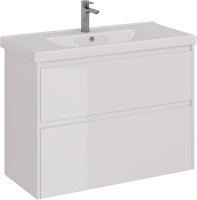 Тумба под раковину Lemark Combi 100 белая глянцевая