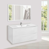 Тумба с раковиной Vincea Mia 100 белая глянцевая