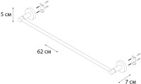 Полотенцедержатель Fixsen Comfort Chrome FX-85001 хром
