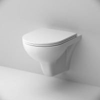 Комплект Унитаз подвесной AM.PM Gem C901700SC безободковый, с микролифтом + Инсталляция Pro I012704.9001 с клавишей Pro L, белый