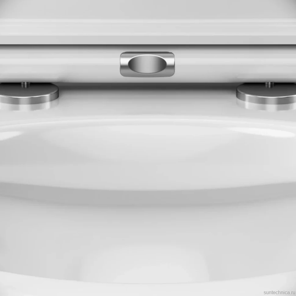 Комплект Унитаз подвесной AM.PM Gem C901700SC безободковый, с микролифтом + Инсталляция Pro I012704.9001 с клавишей Pro L, белый