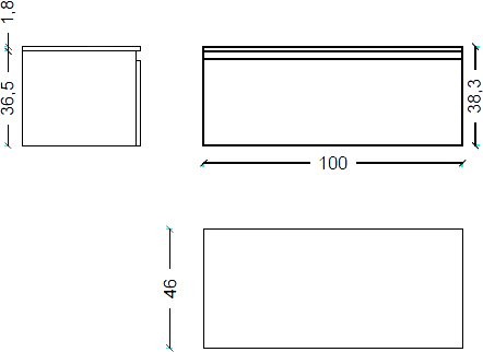 Тумба Armadi Art Flat Valessi Uno-S 100 dark oak