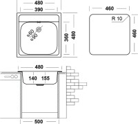 Мойка кухонная Domaci Равенна Ssik DCL 480*480 (6) TG Мойка кухонная Domaci Равенна Ssik DCL 480*480 (6) TG