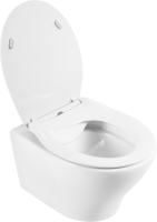 Комплект Унитаз подвесной BelBagno Acqua BB340CHR крышка BB2020SC, безободковый, с микролифтом + Система инсталляции для унитазов BelBagno BB002-80 с
