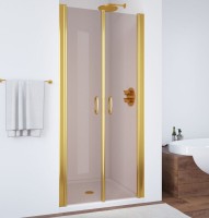 Душевая дверь в нишу Vegas Glass E2P 70 09 05 профиль золото, стекло бронза