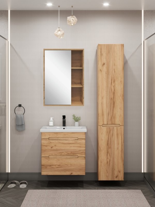 Тумба под раковину без столешницы SanStar Diva 50 подвесная, Gold Kraft