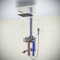 Душевой комплект Timo Petruma SX-5019/03SM С ВНУТРЕННЕЙ ЧАСТЬЮ, черный