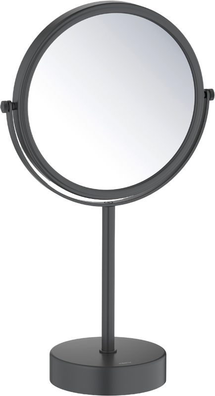 Косметическое зеркало AQUATEK AQ4914MB без подсветки, двухстороннее, черное матовое