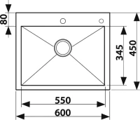 Мойка кухонная Kaiser KSM-6046 черная Мойка кухонная Kaiser KSM-6046 черная