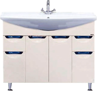 Тумба с раковиной Misty Орхидея 105 бежевая эмаль