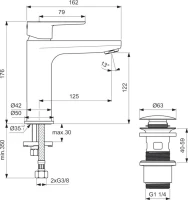 Смеситель Ideal Standard Cerafine O BD131RO rose Смеситель Ideal Standard Cerafine O BD131RO rose