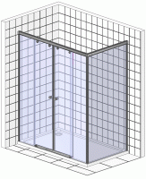 Душевой уголок Radaway Premium Plus DWD+S 140x90 прозрачное стекло