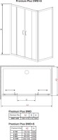 Душевой уголок Radaway Premium Plus DWD+S 140x90 прозрачное стекло