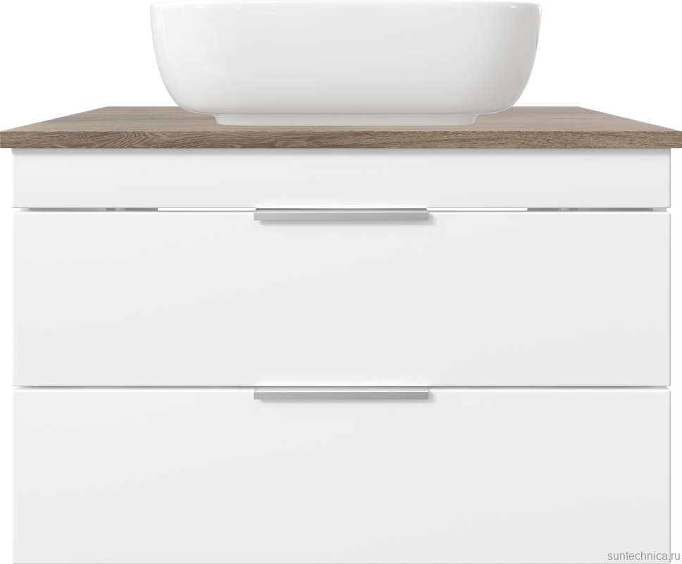 Тумба с раковиной STWORKI Копенгаген 80 белая, со столешницей Wood Spirit 80 и сифоном Neo 30987065
