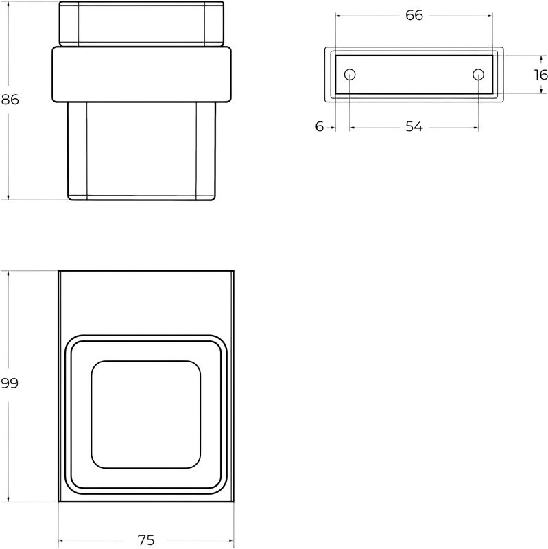 Стакан Cezares Slider TUMS-01 хром