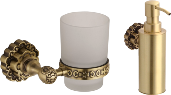 Набор Дозатор Bronze de Luxe + Стакан