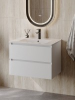 Тумба с раковиной Teymi Laina 70 матовая белая Тумба с раковиной Teymi Laina 70 матовая белая