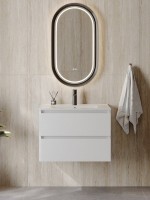 Тумба с раковиной Teymi Laina 70 матовая белая Тумба с раковиной Teymi Laina 70 матовая белая