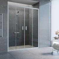 Душевая дверь в нишу Vegas Glass Z2P 180 07 01 профиль матовый хром, стекло прозрачное
