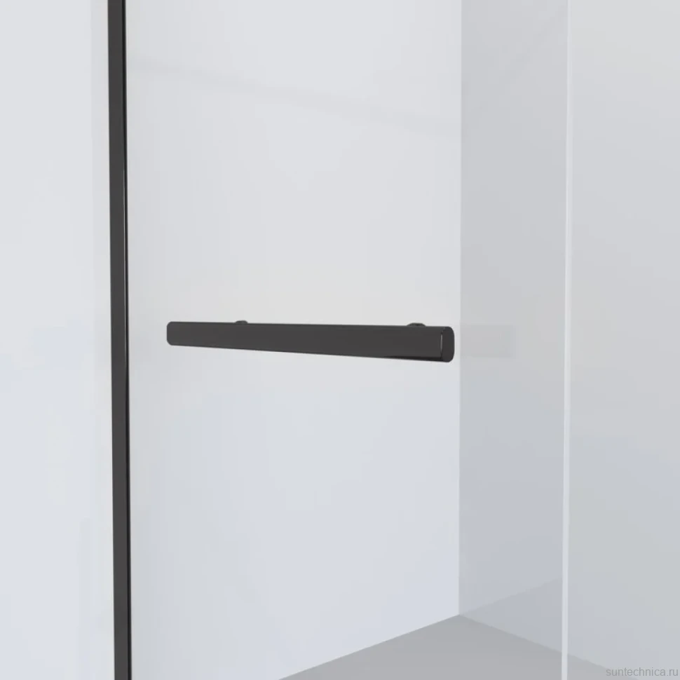 Душевая перегородка Niagara Nova NG-681-11 BLACK 110x195 профиль черный, стекло прозрачное
