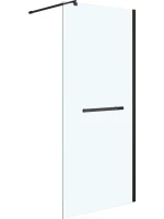 Душевая перегородка Niagara Nova NG-681-11 BLACK 110x195 профиль черный, стекло прозрачное