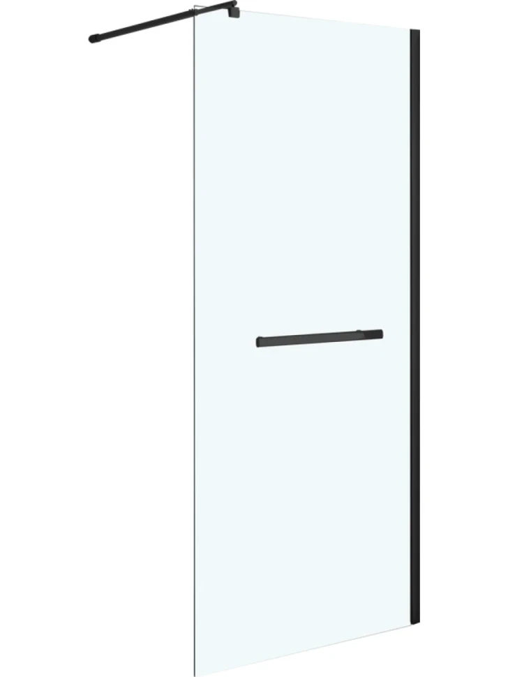 Душевая перегородка Niagara Nova NG-681-11 BLACK 110x195 профиль черный, стекло прозрачное