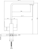 Смеситель для кухни Haiba HB803-7 HB76803-7 черный
