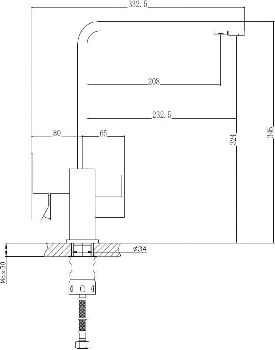 Смеситель для кухни Haiba HB803-7 HB76803-7 черный