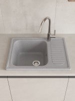 Мойка кухонная Domaci Болонья М-15-006 светло-серая Мойка кухонная Domaci Болонья М-15-006 светло-серая