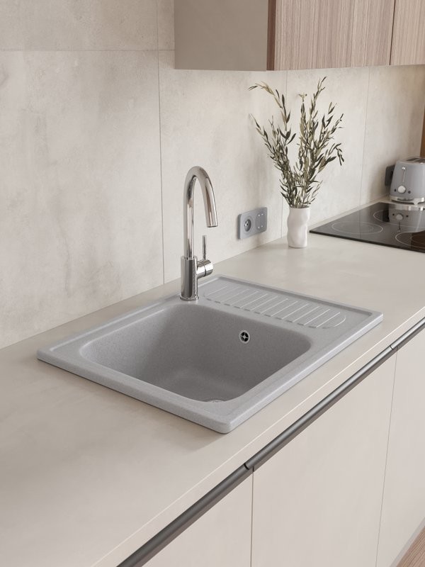 Мойка кухонная Domaci Болонья М-15-006 светло-серая