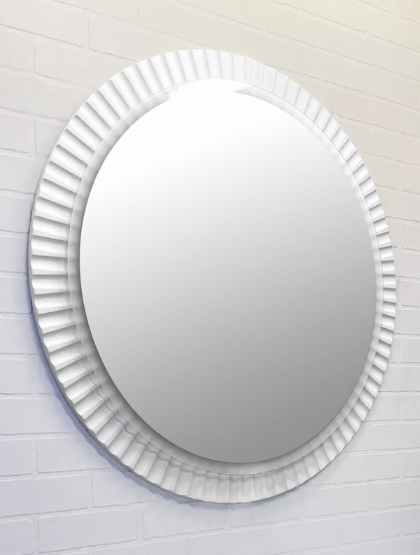 Зеркало круглое Comforty Мадрид 70 сенсорное, с подсветкой, матовый белый