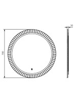 Зеркало круглое Comforty Мадрид 70 сенсорное, с подсветкой, матовый белый