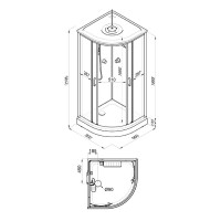 Душевая кабина Triton Прайм Сатин Вельвет Щ0000076118 90х90 А