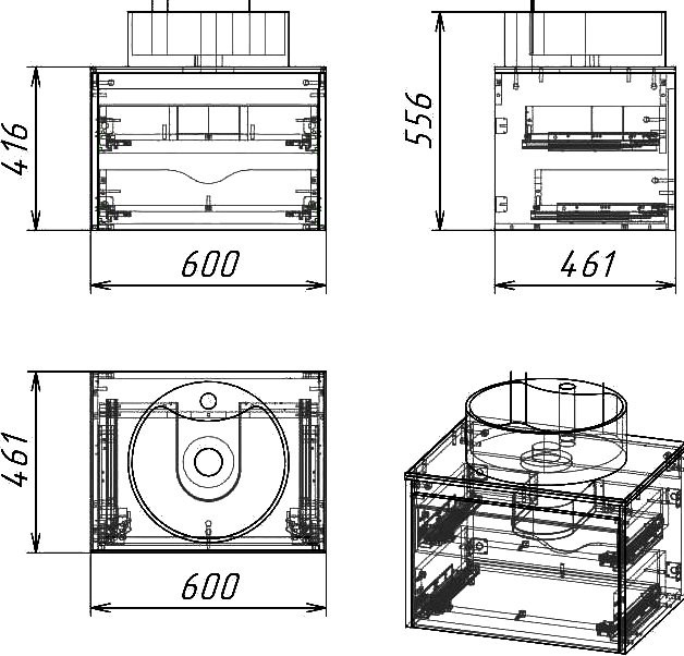 Мебель для ванной комнаты Grossman Смарт 60 веллигтон, графит