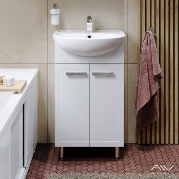 Тумба под раковину без столешницы Alavann Vittoria 50 напольная, белая