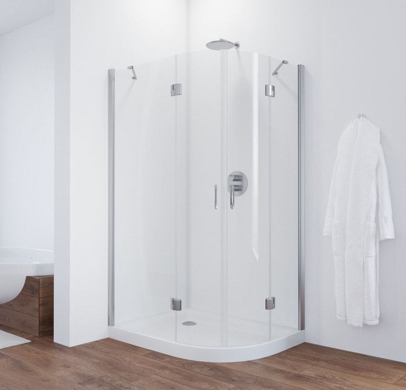 Душевой уголок Vegas Glass AFS-F 120*90 08 01 L профиль глянцевый хром, стекло прозрачное