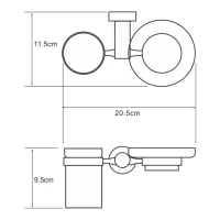 Набор Стакан Wasserkraft Donau K-9426 + Мыльница K-9429