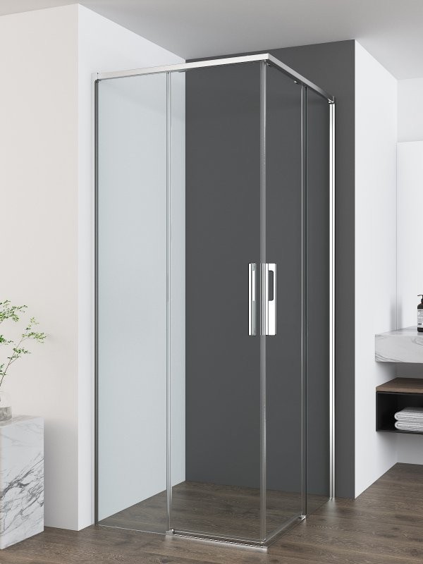 Душевой уголок Vincea Ultima VSS-7UL8090CL 80х90 см, профиль хром, стекло прозрачное