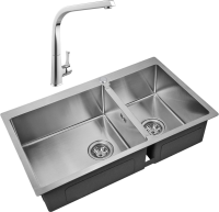 Комплект Мойка Zorg Inox R 78-2-51 L + Смеситель MEGA Mega