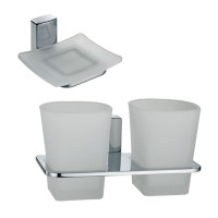 Набор Стакан Wasserkraft Leine K-5028D + Мыльница K-5029 Набор Стакан Wasserkraft Leine K-5028D + Мыльница K-5029
