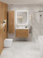 Тумба с раковиной BelBagno Due 80 ручки хром полированный, rovere nature