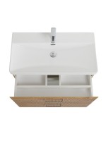 Тумба с раковиной BelBagno Due 80 ручки хром полированный, rovere nature