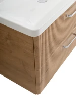 Тумба с раковиной BelBagno Due 80 ручки хром полированный, rovere nature