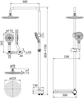 Душевая стойка IDDIS Ray RAYMS3Fi76