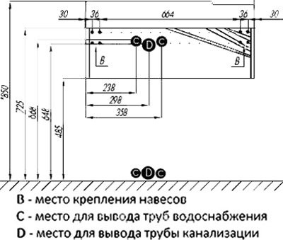 Тумба с раковиной AQUATON Сакура 80 L, ольха наварра, белая