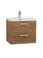 Тумба с раковиной BelBagno Due 60 ручки белые, rovere nature