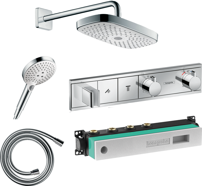 Душевой комплект Hansgrohe Raindance Select E 300 2738540+26530400+28272000+15355000+15310180