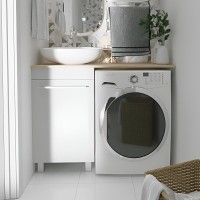 Тумба с раковиной 1MarKa Wash со столешницей, дуб сонома