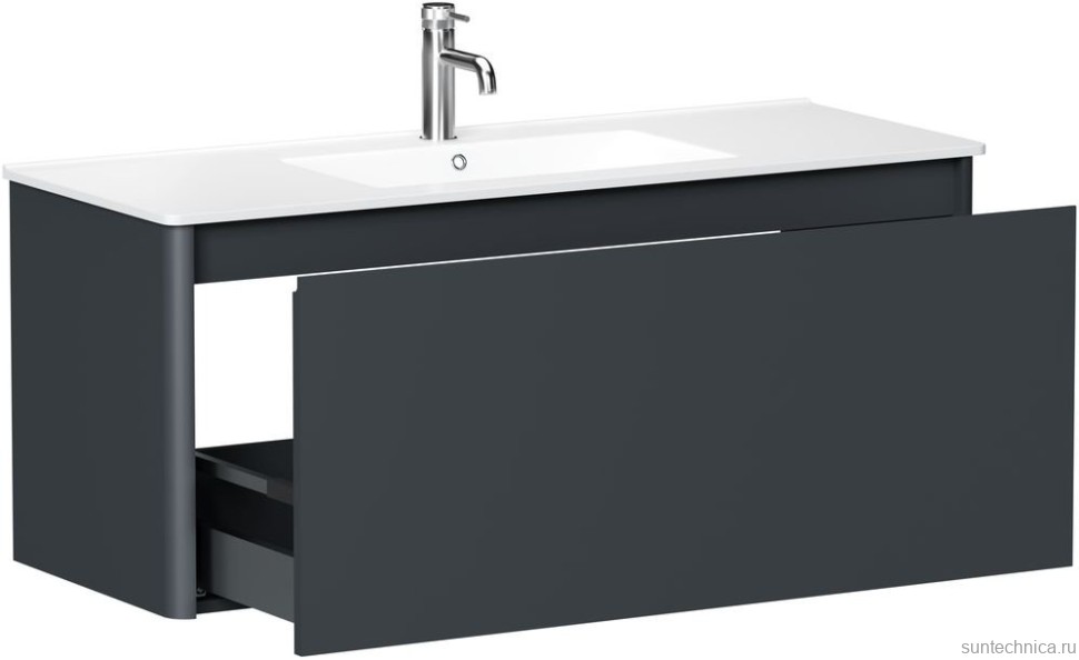 Тумба под раковину без столешницы Allen Brau Gravity 120 1 ящик, матовый антрацит